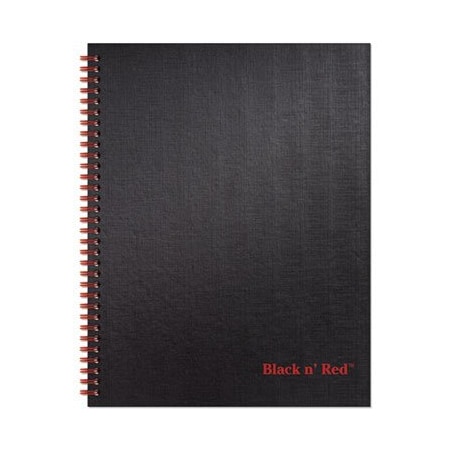 Mead Products BlacknRed, TWINWIRE HARDCOVER NOTEBOOK, WIDE/LEGAL RULE, BLACK COVER, 11 X 8.5, 70 SHEETS K67030